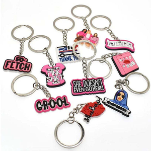 Custom Soft PVC Rubber Keychain 3D Embossed Logo Promotional Souvenir Key <b>Ring</b> with Metal Chain - Product Image 4