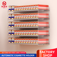 Support à cigarettes parallèle ORIO en PET transparent avec poussoir automatique, 5 à 15 colonnes, certifié CE/ROSH/ISO9001 pour l'affichage en magasin