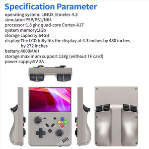 R43 Pro 64G Console de jeu portable 4.3 pouces 3D HD rétro lecteur de jeu facile à installer Open Source Linux Sys pour PSP PS1 N64 Durable - Product Image 6