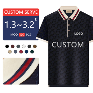 Wholesale Multi-coloured Stretch Striped Collar Placket Custom Fashion OEM ODM Regular Fit Polo Shirt