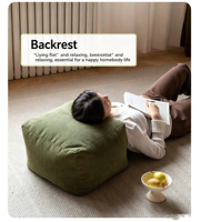 Housse de canapé pliable en velours côtelé, pouf de rangement carré avec housse amovible, pouf sac de rangement pour usage domestique multifonctionnel