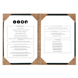 Porta Menu con Copertura in Sughero Rettangolare Resistente per Uso su Tavoli di Ristoranti - Product Image 2