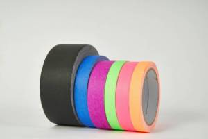 Warna-warni UV Neon Neon cahaya hitam bercahaya merekat sendiri kertas kain katun Gaffer lakban untuk pesta tanda pita - Product Image 3