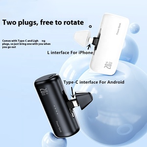 Thiết kế mới Pocket <span class=keywords><strong>Mini</strong></span> ngân hàng điện 5000mAh PD 20 Wát sạc nhanh với hai plug cho ip Android Điện thoại phổ sạc di động - Product Image 3