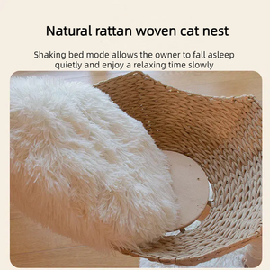 PETDOM Tree Factory En gros Griffoir en bois massif, rotin et sisal avec trou - Product Image 3