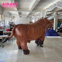 Costume de vache gonflable marron à prix de gros, costume de vache gonflable pour adulte à des fins d'exposition