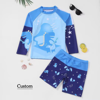 OEM ODM Personnalisé OEKO TEX Garçon Manches Longues Rash Guard Protection UV Maillot de Bain Enfant Protection Solaire Sportif Vente en Gros