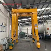 Grue portique électrique robuste sans rail sur pneus en caoutchouc avec palan de 15 tonnes |   Fabriqué sur mesure par l'usine