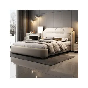 Современная кожаная Роскошная рамка для кровати размера «King-Size», 180x200, набор мебели для спальни