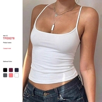 Débardeur Femme en Soie de Lait à Col U, Coupe Slim, Court, Sans Manches, Épaules Dénudées, pour l'Été, Vente en Gros, Personnalisation OEM