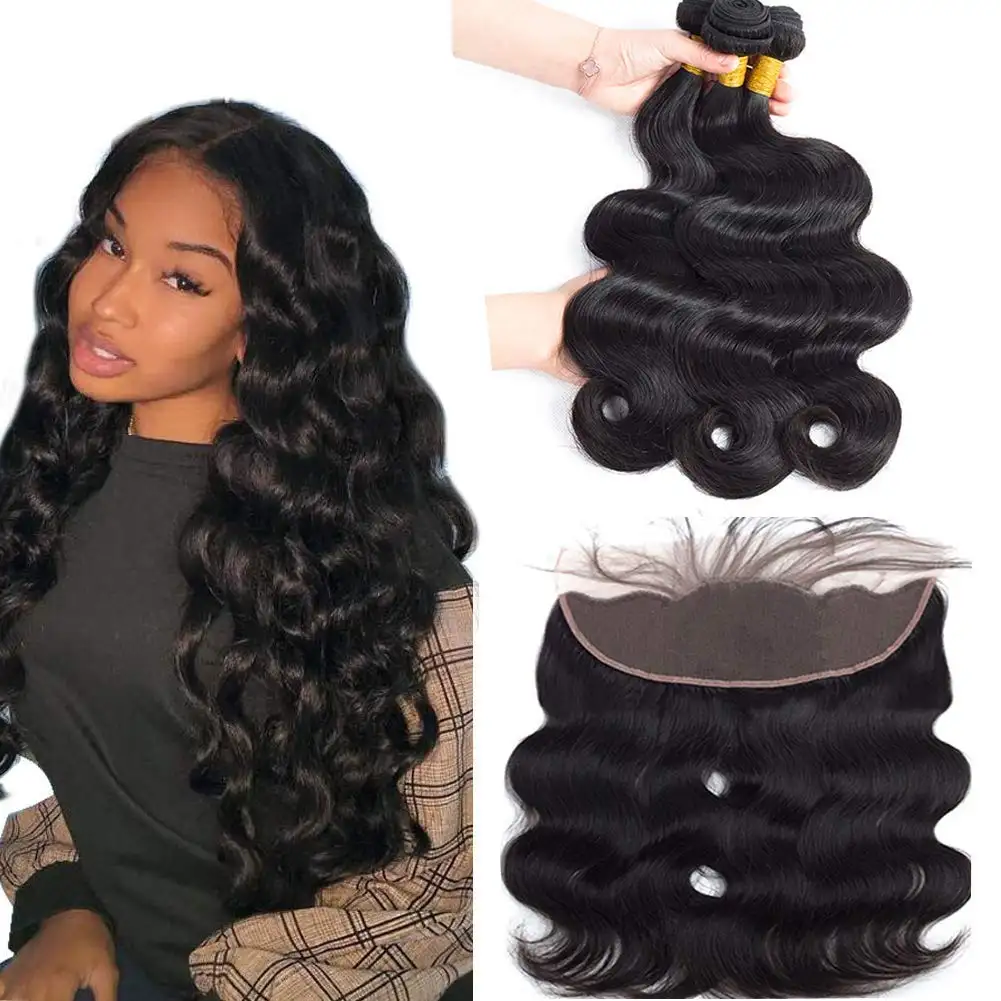 Extension Body Wave malaisienne naturelle — ali queen, cheveux humains, vierges 10a, Double trame, alignés par cuticules, prix Direct usine, bon marché