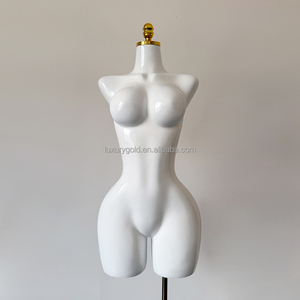 Maniquí de Torso Femenino BBL <span class=keywords><strong>con</strong></span> Curvas, Medio Cuerpo, Caderas y Busto <span class=keywords><strong>Grandes</strong></span>, Hecho de Fibra de Vidrio Duradera, Estilo Brasileño Dorado - Product Image 6