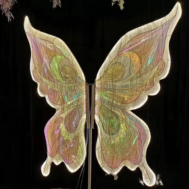 結婚式の装飾輝く蝶の背景輝く蝶の装飾結婚式の背景の装飾