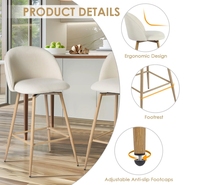 Tabourets de bar modernes à dossier haut, ergonomiques, élégants, pour cuisine, bar à domicile, salle à manger, restaurant, appartement