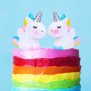 Nicorn-adornos para pastel <span class=keywords><strong>de</strong></span> cumpleaños, figuras <span class=keywords><strong>de</strong></span> arcoíris, caballo balancín, <span class=keywords><strong>unicornio</strong></span> - Product Image 3