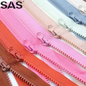 إكسسوارات خياطة SAS مفتوحة من الجانبين نوع 3 #5 #8 # لون سحب البلاستيك للقماش