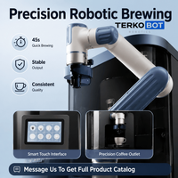 Machine à café robotisée TERKOBOT NOVA2, robot collaboratif à 6 axes, kiosque de vente automatique de café, café 24h sans personnel, équipement de café