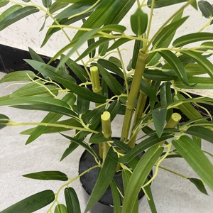人造塑料竹子植物（黑盆）-豪华户外家庭办公室厨房柜台装饰，耐紫外线，环保，适合婚礼 - Product Image 4