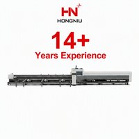 Machine de découpe de tuyaux au laser à fibre numérique CNC robuste à trois mandrins, refroidie par eau, 230mm/360mm/520mm/630mm en option, prix usine