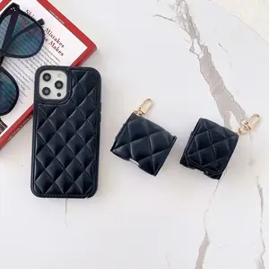 luxury designer phone case for apple iphone13 12 11 promax xr xsmax creative Airpod Bags leather