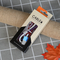 Boîte d'emballage pour câble de données mobile Boîtes de papier d'art Boîte d'emballage vide avec logo personnalisé pour ligne de câble