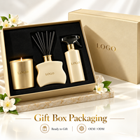 Nouveau Coffret Cadeau Luxe Bougie Parfumée et Diffuseur à Bâtonnets – Rose Personnalisée pour Aromathérapie et Parfum d'Ambiance pour Fêtes et Événements