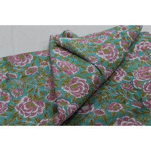 Nueva Tela Sostenible Estampada a Mano, Tela de Algodón Ligera con Estampado Floral, Diseño Floral para Confección de Vestidos para Niñas y Niños - Product Image 2