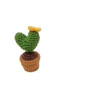 Cactus en crochet fait main, plante en pot, succulente tricotée, ornement de bureau, amigurumi, décoration d'intérieur, en stock