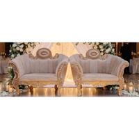 Chaise Trône Royale de Luxe Vintage Traditionnelle Élégante en Métal Blanc et Or, Avantage Professionnel, Intérieur/Extérieur, Rajhans