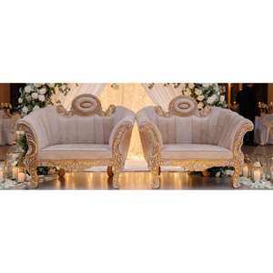 Sillón de Boda Real de Lujo, Trono de Metal de Lujo para Bodas Reales, Blanco y Dorado, por Rajhans Manufacturers - Product Image 1
