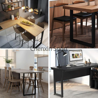 Cadre d'art en fer minimaliste moderne Pieds de table en métal robustes Quincaillerie de dalle de roche transfrontalière pour bureaux salon