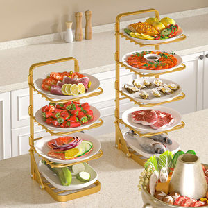 Estante de Almacenamiento Plegable para Cocina, Bandeja Multiusos de 5 Niveles para Preparación de Alimentos, Organización para Verduras, Carne y Pescado - Product Image 3