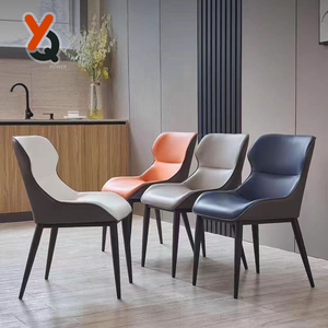 Silla <span class=keywords><strong>de</strong></span> <span class=keywords><strong>Comedor</strong></span> Italiana Moderna <span class=keywords><strong>de</strong></span> Lujo, Tapizada en Cuero, Cómoda, para Restaurante, Hogar, Hotel, Apartamento, Personalizable - Product Image 1