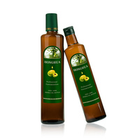 Botellas Redondas de Vidrio Ámbar Vacías para Aceite de Oliva, de Grado Alimenticio, Personalizadas, de 100 ml, 250 ml, 500 ml, 750 ml y 1000 ml, con Tapa de Plástico, al por Mayor