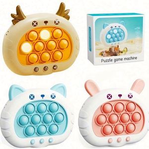 Kawaii Handheld <b>Game</b> Console Set Fast Push Light-Up Squeeze Pop Bubble Fidget Toys Stress Relief Adults Customized Silicone - Product Image 5
