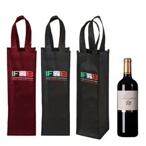 Винный магазин, рекламная оптовая продажа, Нетканая сумка для покупок, сумки для покупок, подарочные сумки для переноски вина с логотипом на заказ