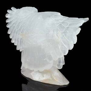 Bàn Tay Thực Tế Chạm Khắc Đá Trong Suốt Đá Thạch Anh Đá Quý Bức Tượng Đại Bàng Pha Lê - Product Image 5