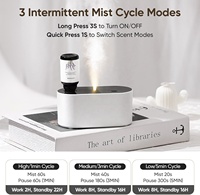 Diffuseur d'huiles essentielles sans fil, nébuliseur automatique sans eau, alimenté par USB, avec batterie intégrée de 2000 mAh, en métal