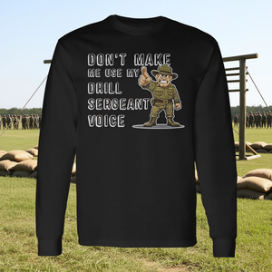 Camiseta de manga larga con voz de drilsergeant, estilo Bootcamp, humor militar - Product Image 2