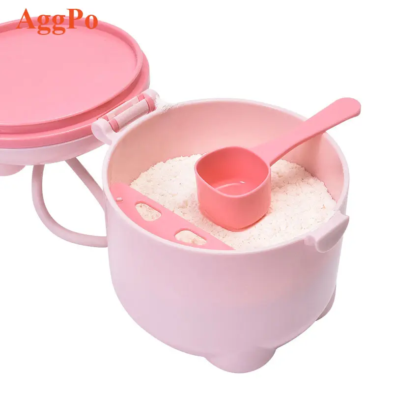 Baby Formula Dispenser Portable Milk Powder Dispenser Container with Carry Handle and Scoop for Travel