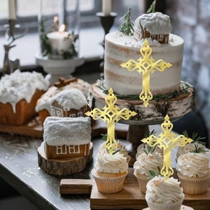 Décorations <span class=keywords><strong>de</strong></span> gâteaux style Ins pour baptêmes et communions, pics à <span class=keywords><strong>dessert</strong></span> pour pâtisseries, vente en gros fabricant - Product Image 1