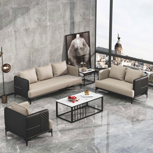 Sofás Seccionales Modernos para Oficina en Casa, Sofá de Cuero Ejecutivo, Juego de Muebles para Sala de Estar, Sofás de Cuero para Oficina - Product Image 3