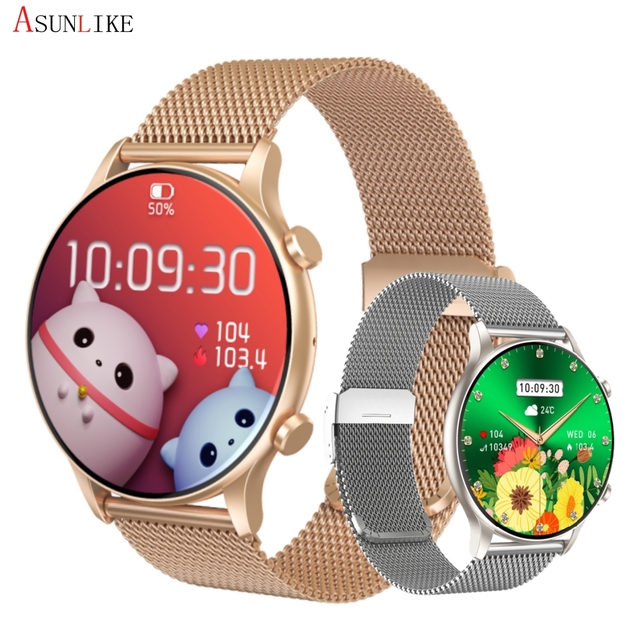 2025 CY19 Fashion Smart Watch Round Full Touch AMOLED Screen Phone Call Watch for Women