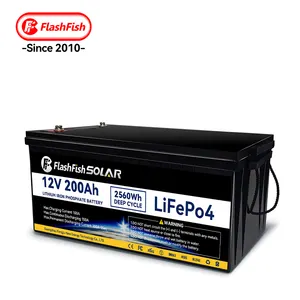 Lifepo4-Batería Inteligente de ciclo profundo Bms 4S, Akku, 12V, 100Ah, 200Ah, 300Ah, 400Ah, almacenamiento de energía Solar de iones de litio