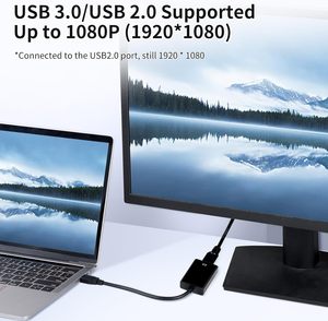 <span class=keywords><strong>Adattatore</strong></span> SYONG da USB 3.0 a <span class=keywords><strong>HDMI</strong></span> <span class=keywords><strong>Femmina</strong></span>, Convertitore Video e Audio 1080P Reale per Mac, PC, Windows XP, Laptop, Monitor e Splitter - Product Image 2