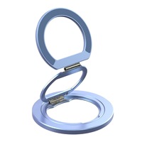 Support de téléphone magnétique à double anneau, usinage de précision CNC en métal, rotation infinie à 360°, réglage multi-angles, aimant puissant N52