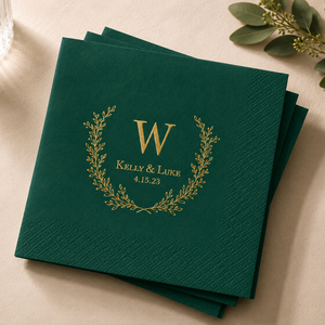 Serviettes personnalisées imprimées pour mariage, serviettes de cocktail personnalisées, serviettes de boisson, en gros, livraison rapide - Product Image 4