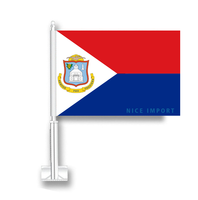 Drapeau de la Sainte-Lucie pour voiture, drapeau pour fenêtre de voiture en polyester avec mât inclus, décorations patriotiques pour les célébrations festives