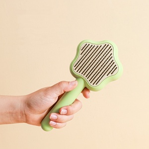 Self-Cleaning Stainless Steel Fine Needle Pet Brush Convenient Soft <b>Massage</b> Pet Comb - Product Image 4