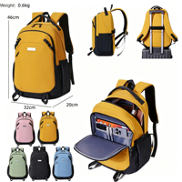 Mochila para Portátil de 18 Pulgadas, Tendencia 2026, Impermeable, Casual, Deportiva, de Gran Capacidad, para Hombre